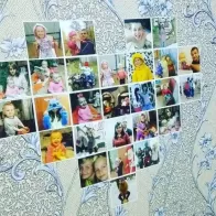 How to hang a photo on the wall in the shape of a heart